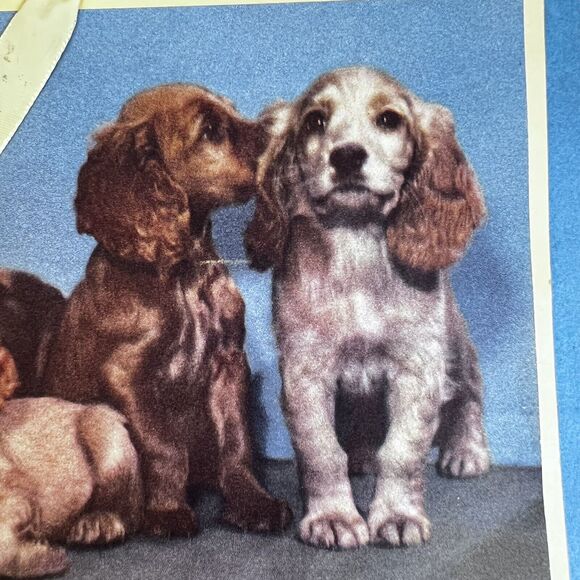 1947 Chrustnas Card Spaniel Puppies Dogs, Calendar Inside Ephemeral Pennsylvania - Picture 2 of 11